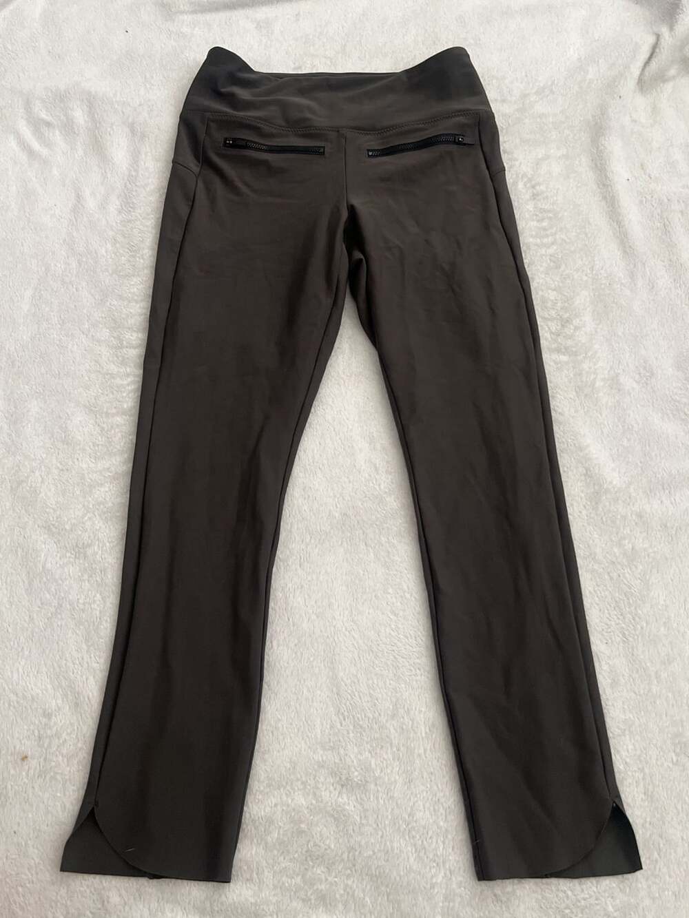 Athleta Leggings Size XS Black Zip Pocket Split Hem Pants